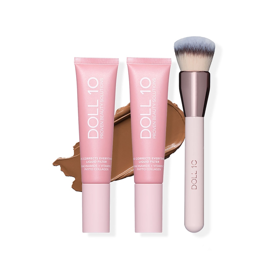 Image 107836_DEE.jpg, Product 107-836 / Price $80.00, Doll 10 TCE Liquid Filter Foundation Duo with Brush from Doll 10 on TSC.ca's Beauty department
