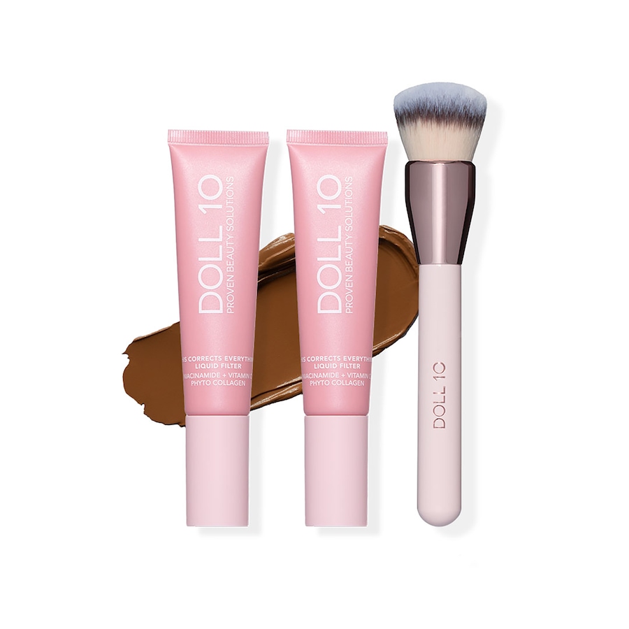 Image 107836_DPRCH.jpg, Product 107-836 / Price $80.00, Doll 10 TCE Liquid Filter Foundation Duo with Brush from Doll 10 on TSC.ca's Beauty department