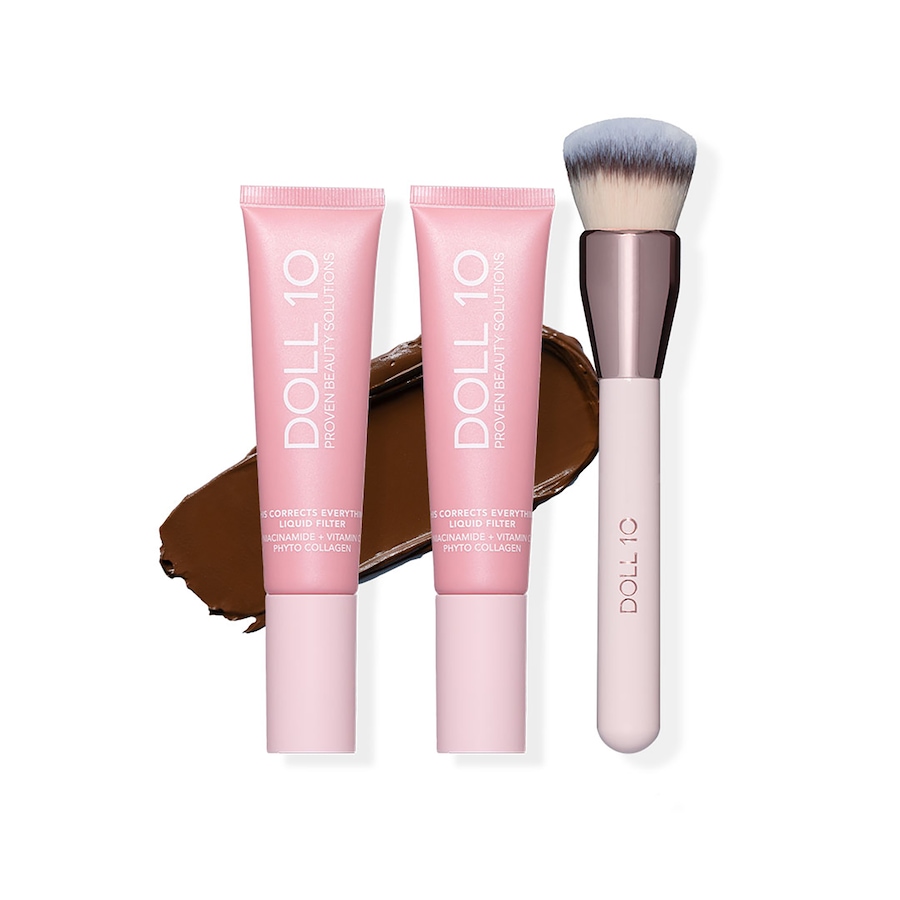 Image 107836_RCC.jpg, Product 107-836 / Price $80.00, Doll 10 TCE Liquid Filter Foundation Duo with Brush from Doll 10 on TSC.ca's Beauty department
