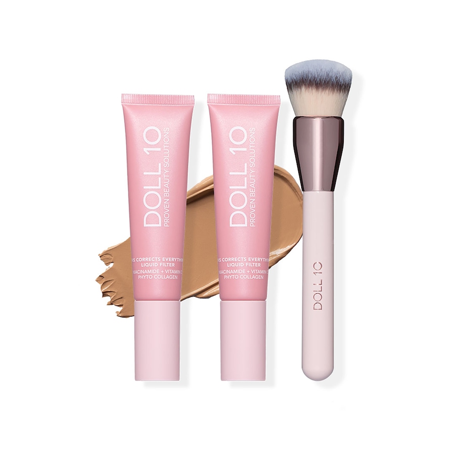 Image 107836_TN.jpg, Product 107-836 / Price $80.00, Doll 10 TCE Liquid Filter Foundation Duo with Brush from Doll 10 on TSC.ca's Beauty department