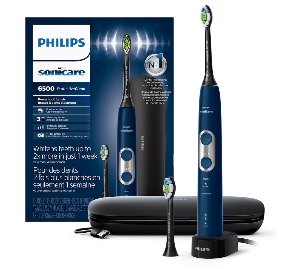 Image 109834_NVY.jpg, Product 109-834 / Price $119.99, Philips Sonicare ProtectiveClean 6500 Power Toothbrush from Philips on TSC.ca's Beauty department