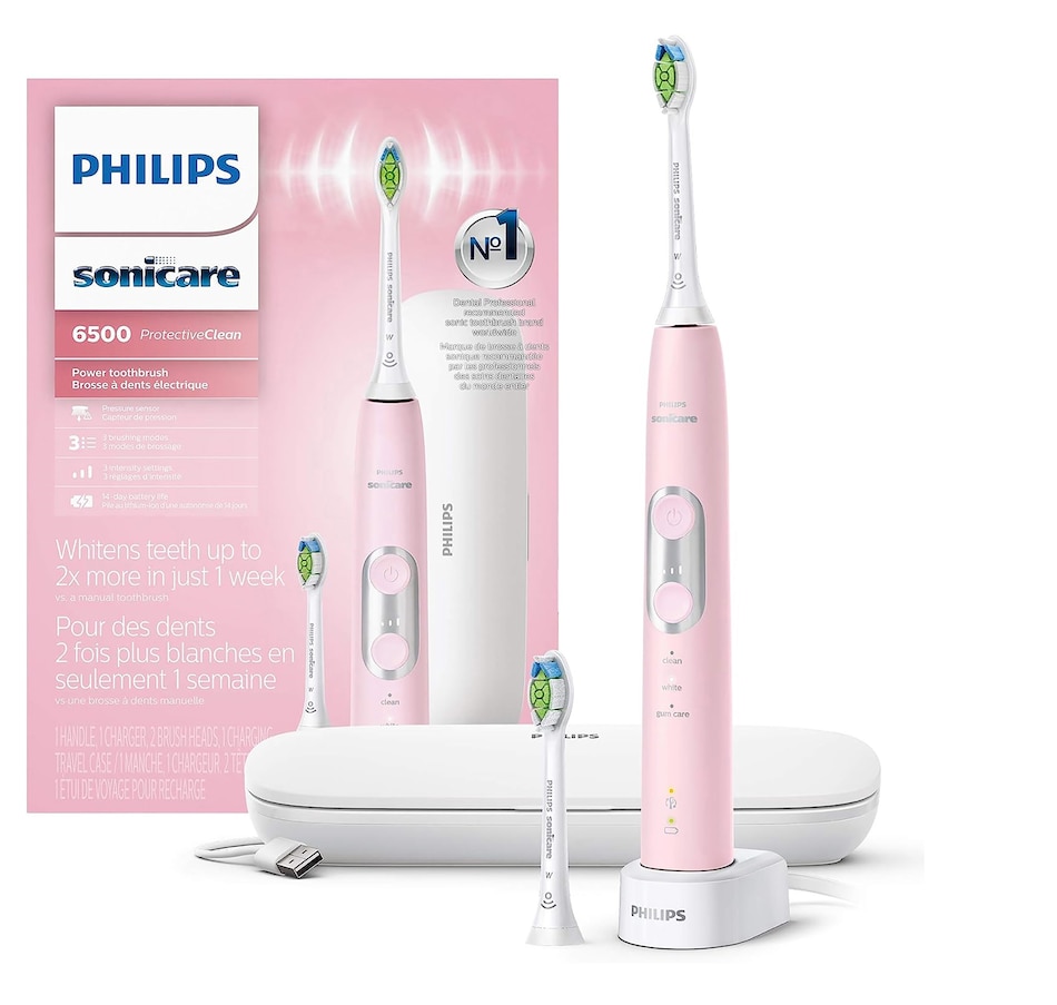 Image 109834_PNK.jpg, Product 109-834 / Price $119.99, Philips Sonicare ProtectiveClean 6500 Power Toothbrush from Philips on TSC.ca's Beauty department