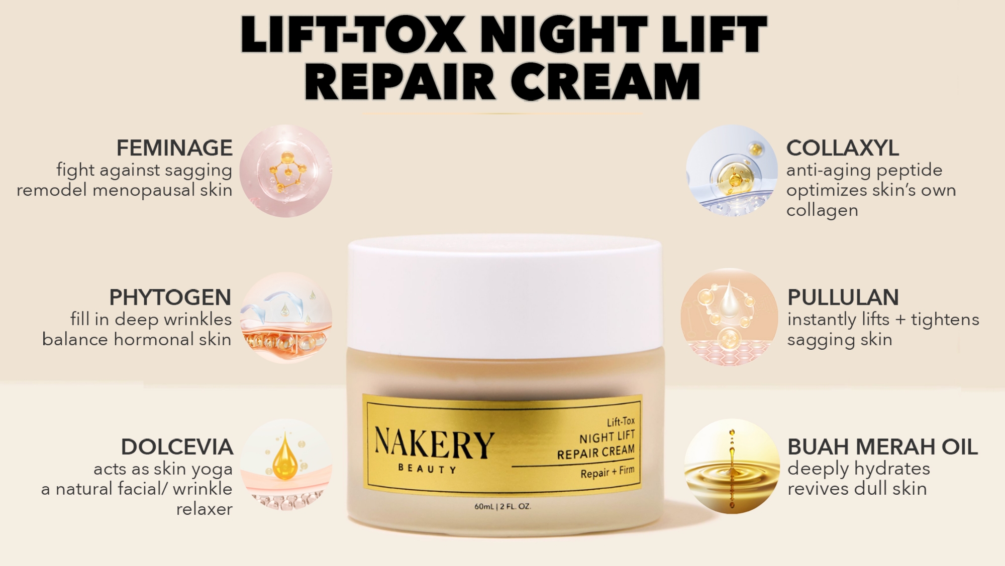 Nakery Lift-Tox Night Lift Repair Cream - TSC.ca
