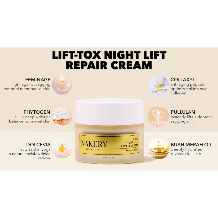 Image 109998_ALTMORE9.jpg, Product 109-998 / Price $45.00, Nakery Lift-Tox Night Lift Repair Cream from Nakery Beauty on TSC.ca's Beauty department