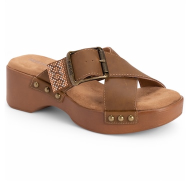 Muk Luks Charlotte Crisscross Strap Sandal