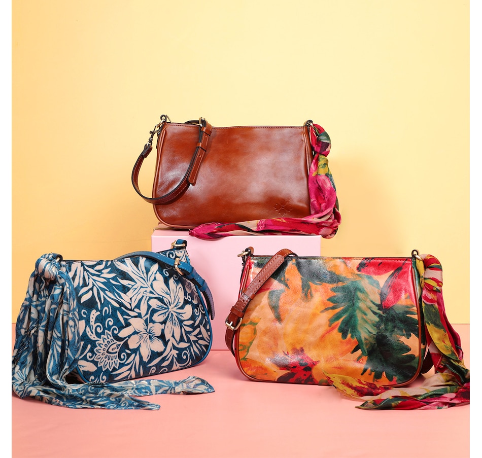 Image 110183_ALTMORE100.jpg, Product 110-183 / Price $129.88, Patricia Nash Ikaria Leather Shoulder Bag with Scarf from Patricia Nash on TSC.ca's Fashion department