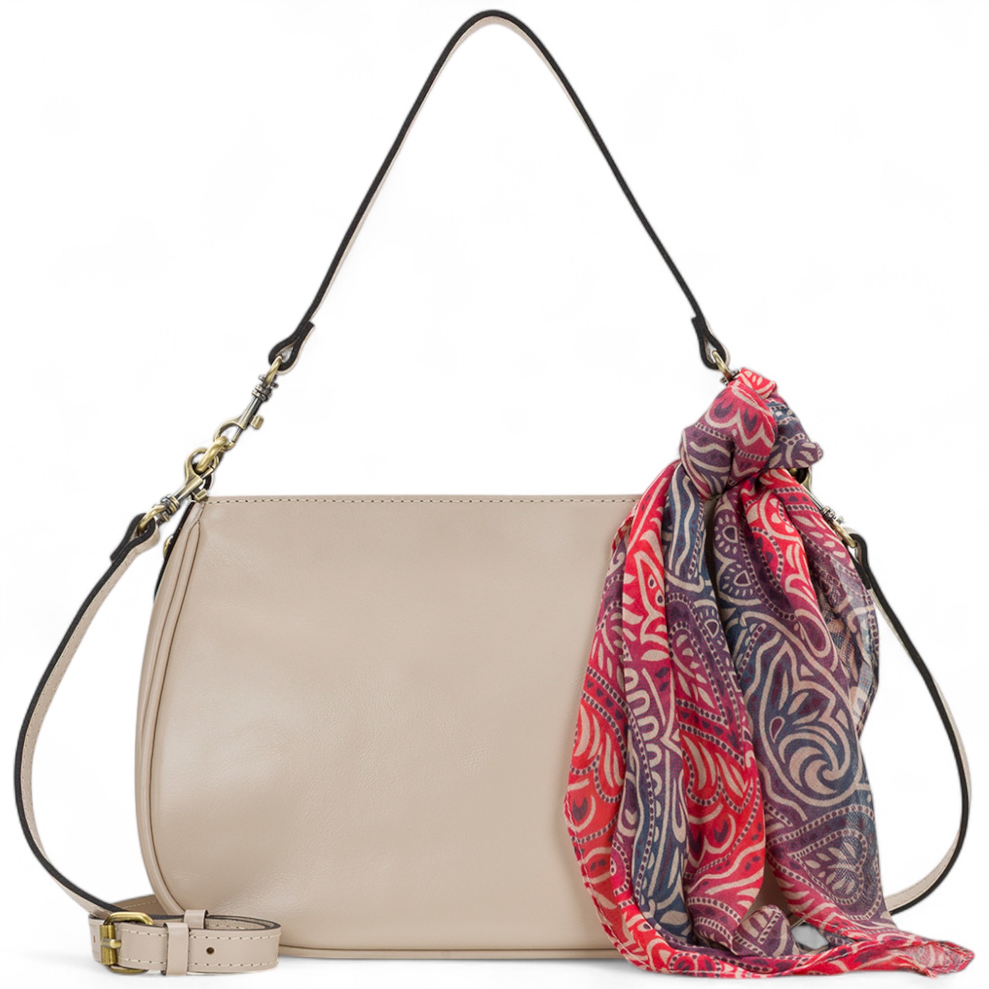Patricia Nash Ikaria Leather Shoulder Bag with Scarf - TSC.ca