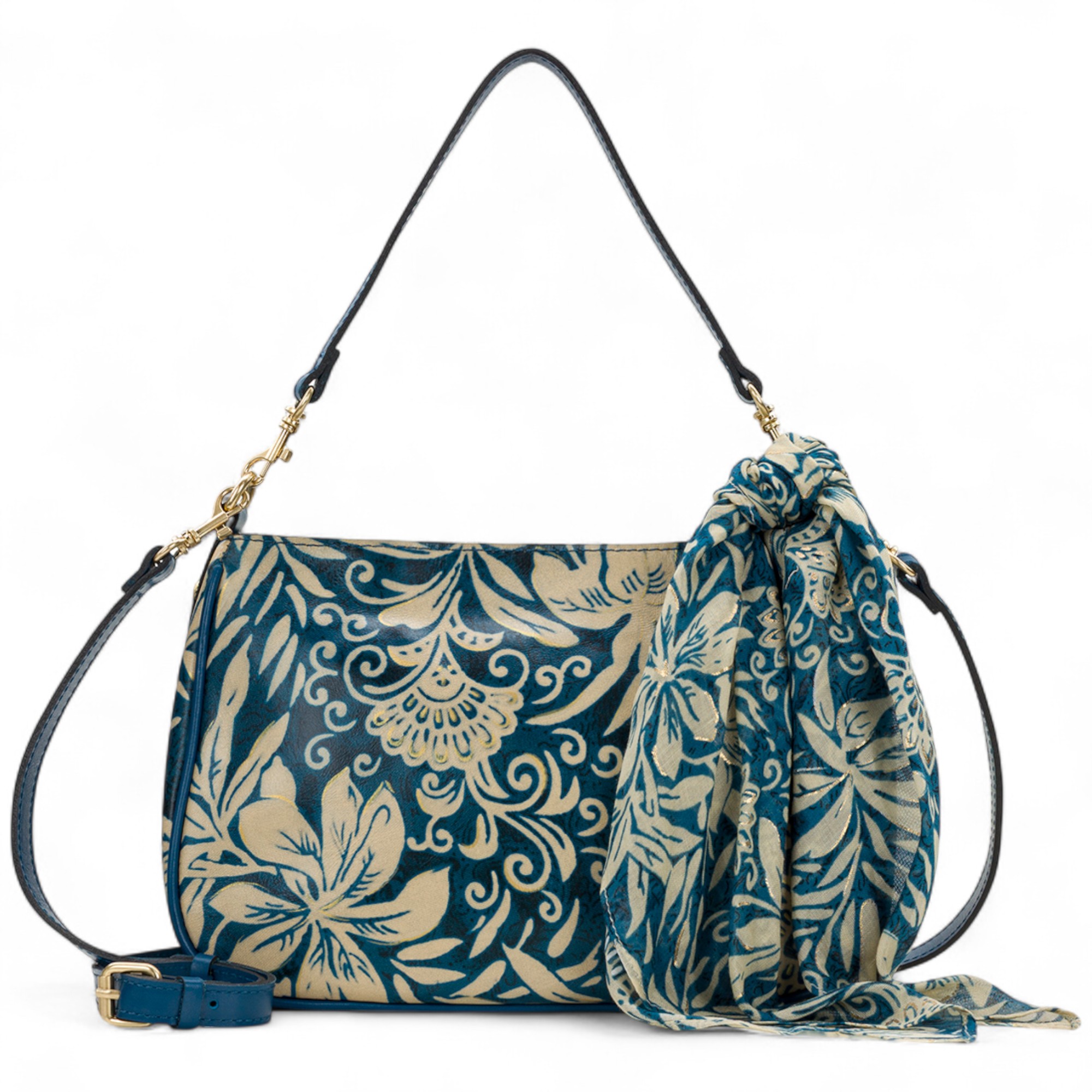 Patricia Nash Ikaria Leather Shoulder Bag with Scarf - TSC.ca