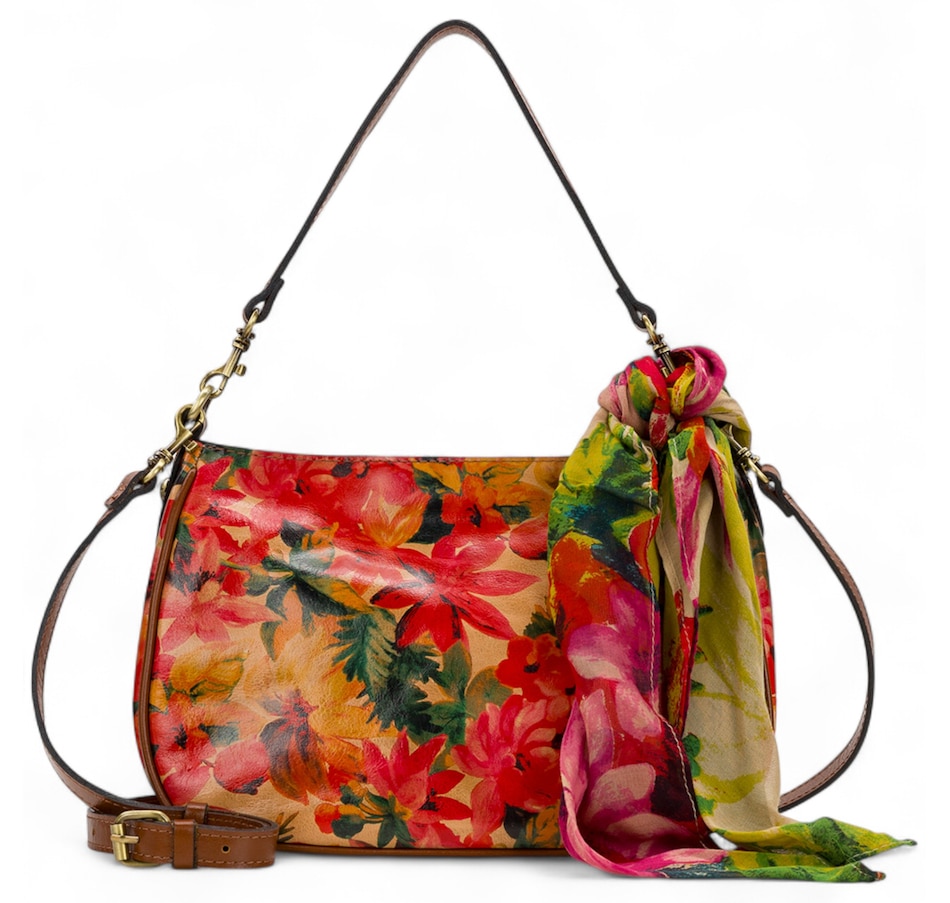Image 110183_MTI.jpg, Product 110-183 / Price $129.88, Patricia Nash Ikaria Leather Shoulder Bag with Scarf from Patricia Nash on TSC.ca's Fashion department