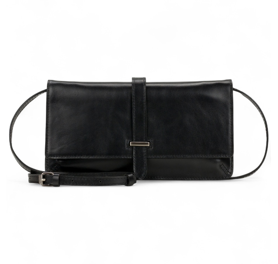 Image 110184_BLK.jpg, Product 110-184 / Price $29.33, Patricia Nash Leather Perissa Clutch with Crossbody Strap from Patricia Nash on TSC.ca's Fashion department