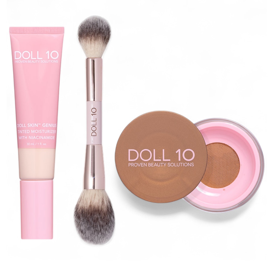 Image 110466_1FFL.jpg, Product 110-466 / Price $70.00, Doll 10 Doll Ski Tinted Moisturizer With Warming Filter Powder and Brush from Doll 10 on TSC.ca's Beauty department