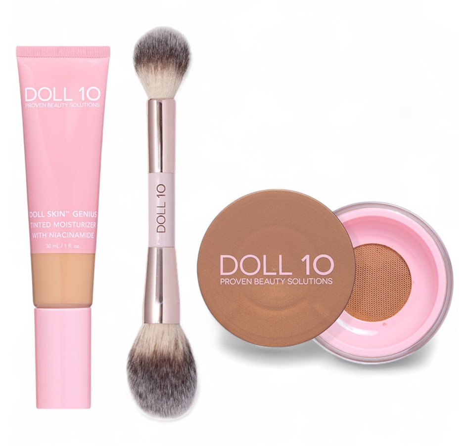 Image 110466_2MED.jpg, Product 110-466 / Price $70.00, Doll 10 Doll Ski Tinted Moisturizer With Warming Filter Powder and Brush from Doll 10 on TSC.ca's Beauty department
