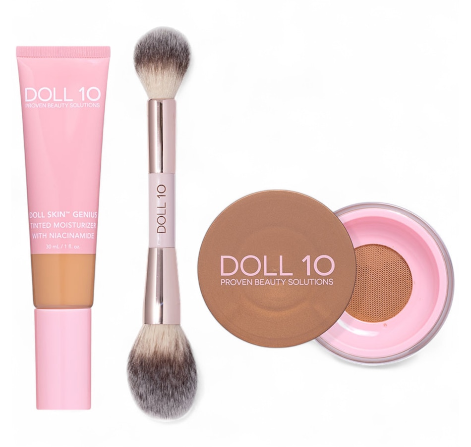 Image 110466_3TTD.jpg, Product 110-466 / Price $70.00, Doll 10 Doll Ski Tinted Moisturizer With Warming Filter Powder and Brush from Doll 10 on TSC.ca's Beauty department