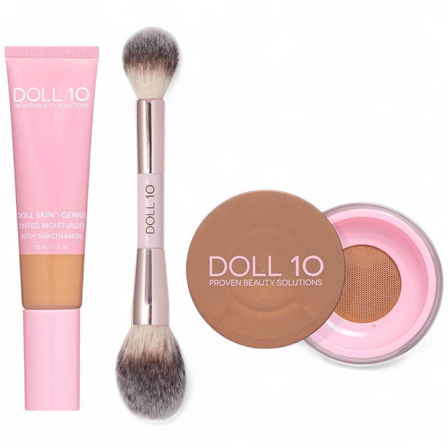 Image 110466_3TTD.jpg, Product 110-466 / Price $63.99, Doll 10 Doll Ski Tinted Moisturizer With Warming Filter Powder and Brush from Doll 10 on TSC.ca's Beauty department