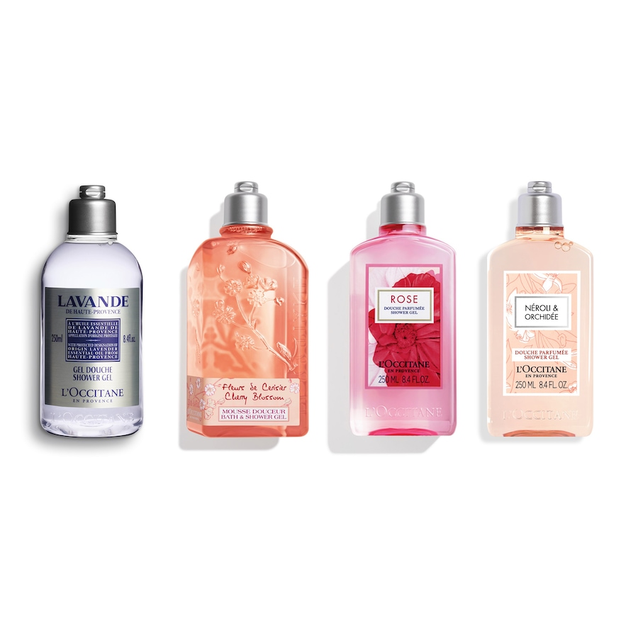 Image 110705.jpg, Product 110-705 / Price $124.00, L'Occitane 4-Piece Assorted Floral Shower Gel from L'Occitane on TSC.ca's Beauty department