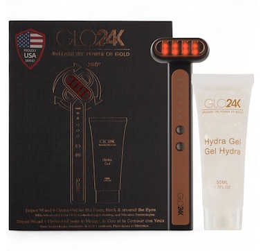GLO24K 7-In-1 Super Wand With Hydra Gel Bundle