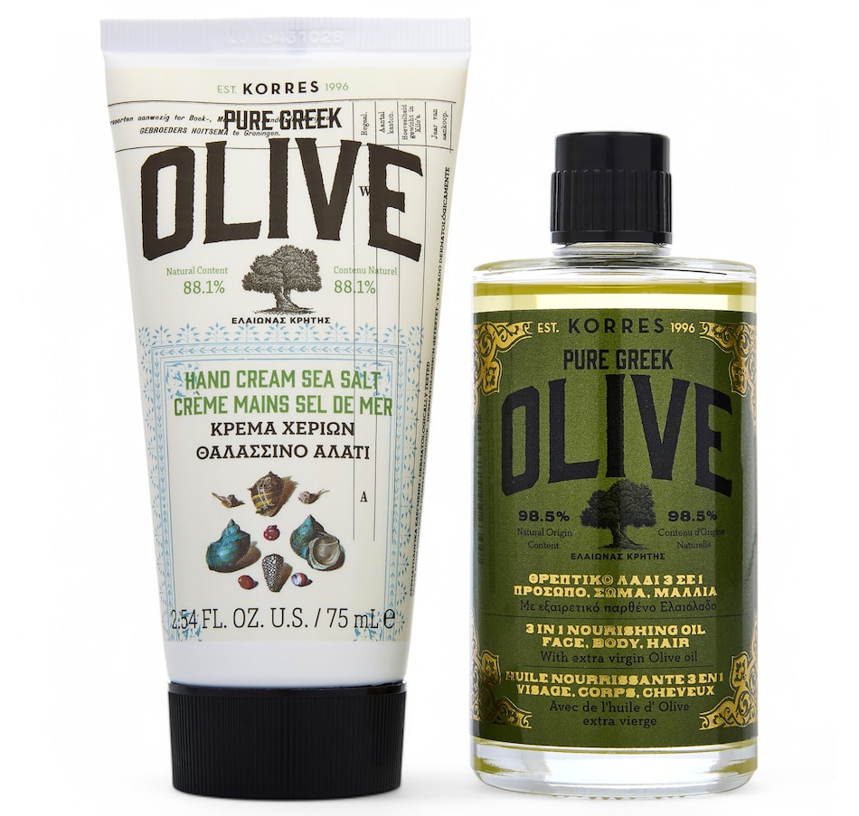 Image 110763_OOSES.jpg, Product 110-763 / Price $79.99, KORRES Olive 3-in-1 Nourishing Oil With Hand Cream Duo from KORRES Natural Products on TSC.ca's Beauty department