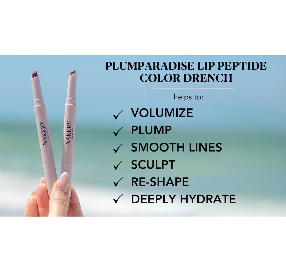 Image 110868_ALTMORE7.jpg, Product 110-868 / Price $25.00, Nakery Plumpparadise Lip Peptide Color Drench from Nakery Beauty on TSC.ca's Beauty department