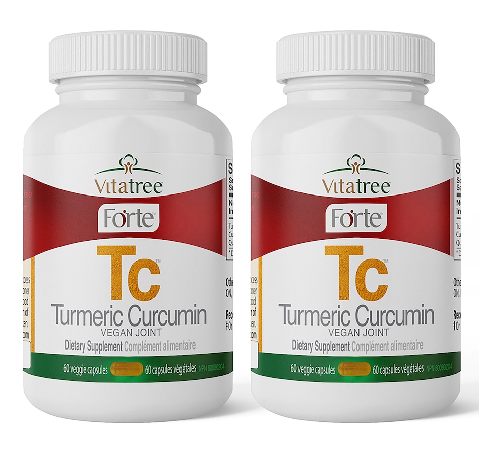 60-Day Auto-Delivery VitaTree Forte Turmeric Curcumin Vegan Joint 60-Day - 2 Bottles