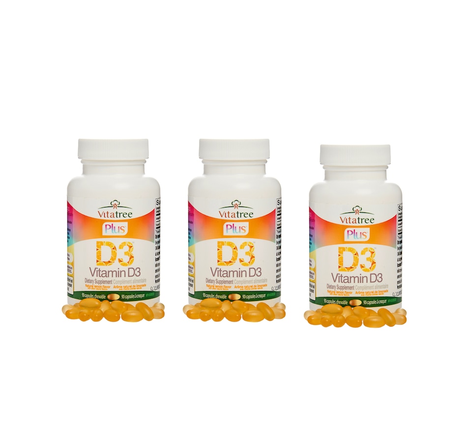 90-Day Auto-Delivery VitaTree Vitamin D3 Chewables 3 Bottles