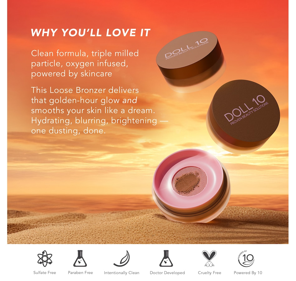 Image 111566_ALTMORE3.jpg, Product 111-566 / Price $50.00, Doll 10 Doll Skin Warming Filter Powder with Genius Bronzing Brush from Doll 10 on TSC.ca's Beauty department