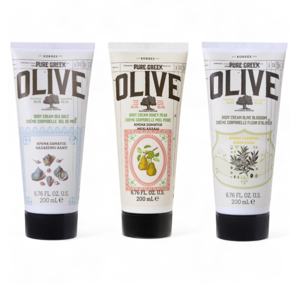 Image 111918.jpg, Product 111-918 / Price $60.00, KORRES Olive Body Cream Trio from KORRES Natural Products on TSC.ca's Beauty department