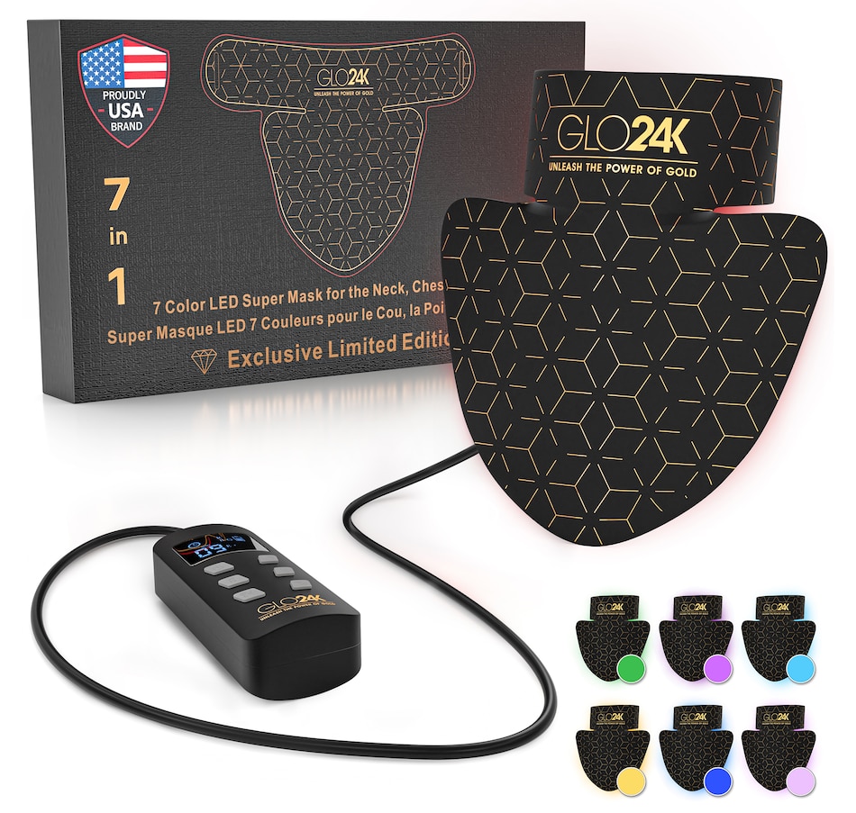 Image 111930.jpg, Product 111-930 / Price $650.00, GLO24K Colour LED Super Mask For the Neck, Chest, and Décolleté from GLO24k on TSC.ca's Beauty department