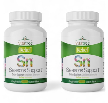 Product 112-188 / Price $82.99 , 60-Day Auto-Delivery VitaTree Relief Seasons Support 60-Day Supply