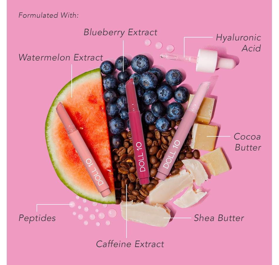 Image 112315_ALTMORE1.jpg, Product 112-315 / Price $89.00, Doll 10 Sweet Sensations Peptide Plump Lip Oil Trio from Doll 10 on TSC.ca's Beauty department