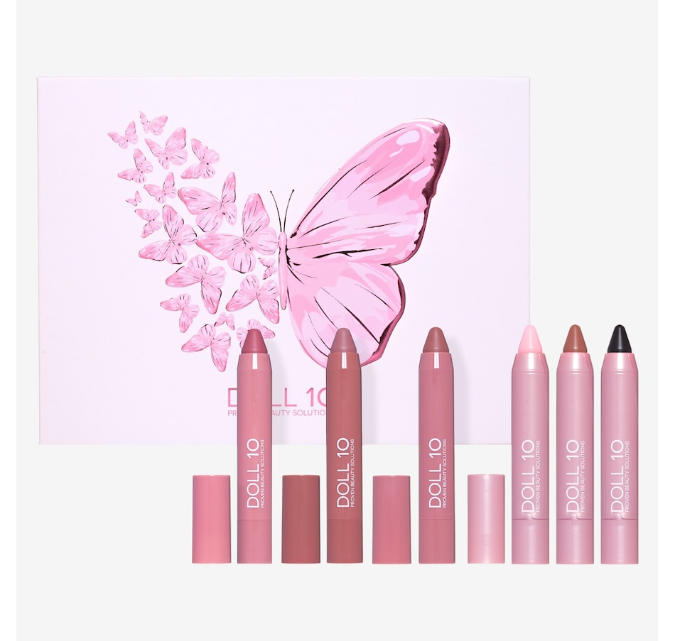Image 112583.jpg, Product 112-583 / Price $89.00, Doll 10 Lip Indulgence 6-Piece Crayon Collection in Gift Box from Doll 10 on TSC.ca's Beauty department