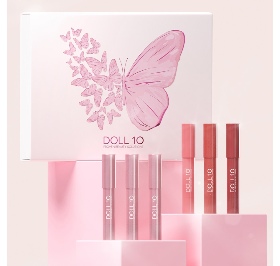 Image 112583_ALTMORE3.jpg, Product 112-583 / Price $89.00, Doll 10 Lip Indulgence 6-Piece Crayon Collection in Gift Box from Doll 10 on TSC.ca's Beauty department