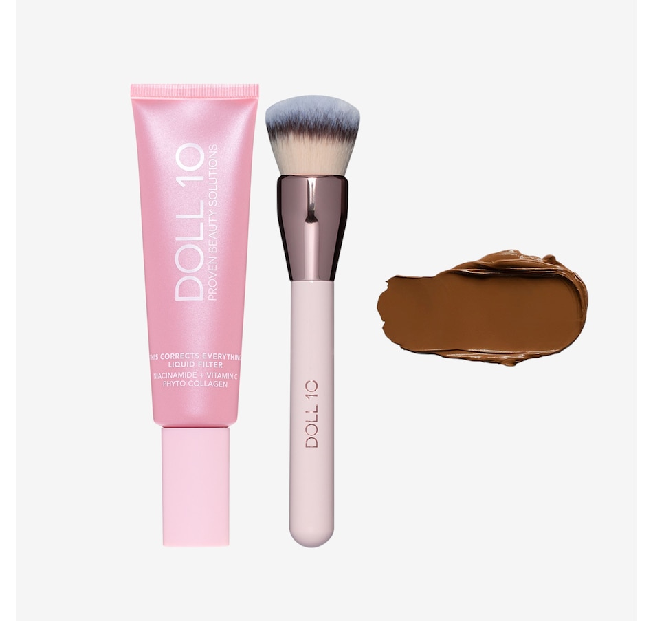 Image 112584_DPRCH.jpg, Product 112-584 / Price $58.00, Doll 10 Super Size TCE Liquid Filter Foundation with Brush from Doll 10 on TSC.ca's Beauty department
