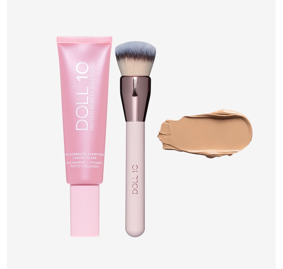 Image 112584_LME.jpg, Product 112-584 / Price $58.00, Doll 10 Super Size TCE Liquid Filter Foundation with Brush from Doll 10 on TSC.ca's Beauty department