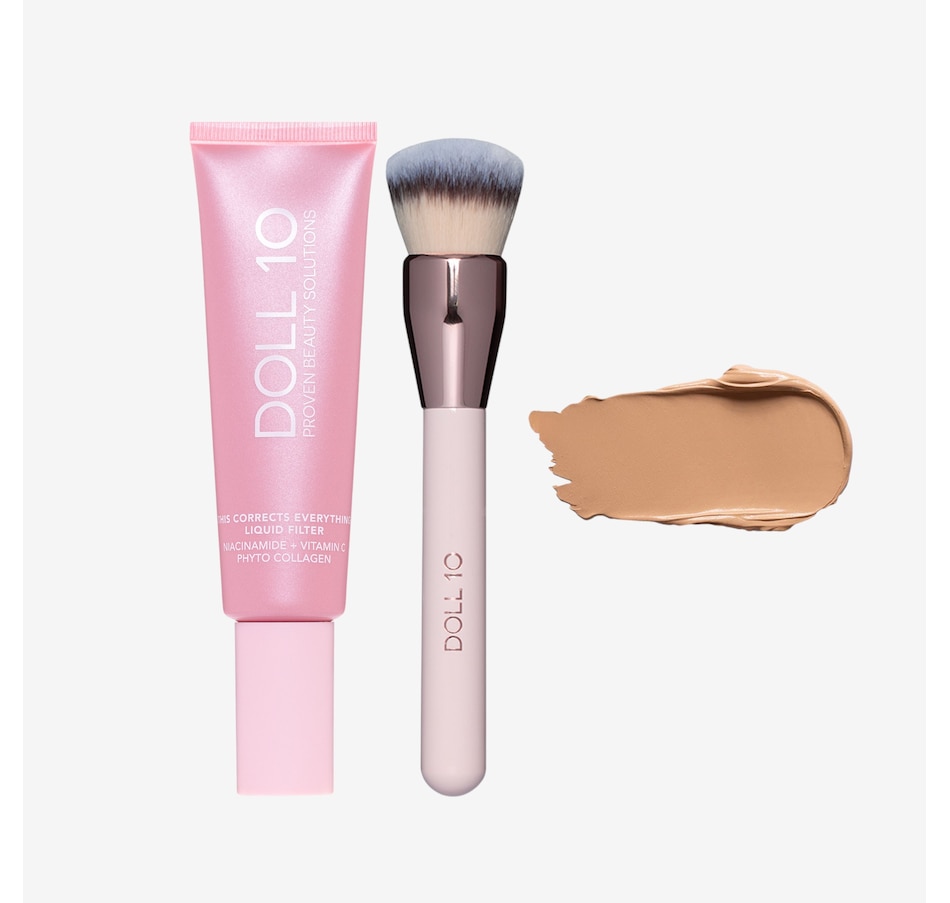 Image 112584_M.jpg, Product 112-584 / Price $58.00, Doll 10 Super Size TCE Liquid Filter Foundation with Brush from Doll 10 on TSC.ca's Beauty department
