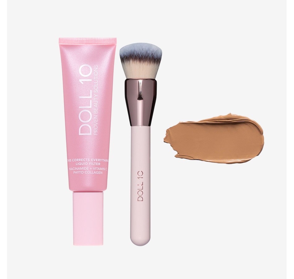Image 112584_TANDP.jpg, Product 112-584 / Price $58.00, Doll 10 Super Size TCE Liquid Filter Foundation with Brush from Doll 10 on TSC.ca's Beauty department