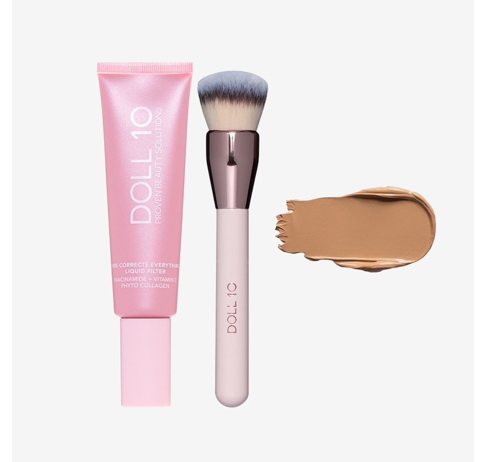 Image 112584_TN.jpg, Product 112-584 / Price $58.00, Doll 10 Super Size TCE Liquid Filter Foundation with Brush from Doll 10 on TSC.ca's Beauty department