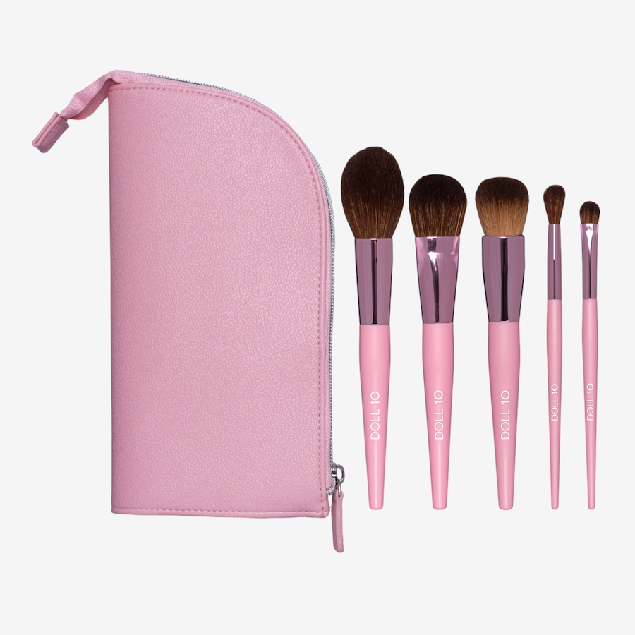Image 112585.jpg, Product 112-585 / Price $149.00, Doll 10 Sea the Day 5-Piece Vegan Brush Collection with Travel Case from Doll 10 on TSC.ca's Beauty department