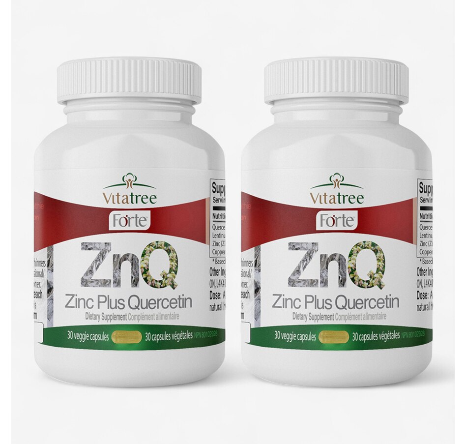 Image 112743.jpg, Product 112-743 / Price $71.99, 60-Day Auto-Delivery VitaTree Forte Zinc Plus Quercetin 60 Day from VitaTree Nutritionals on TSC.ca's department