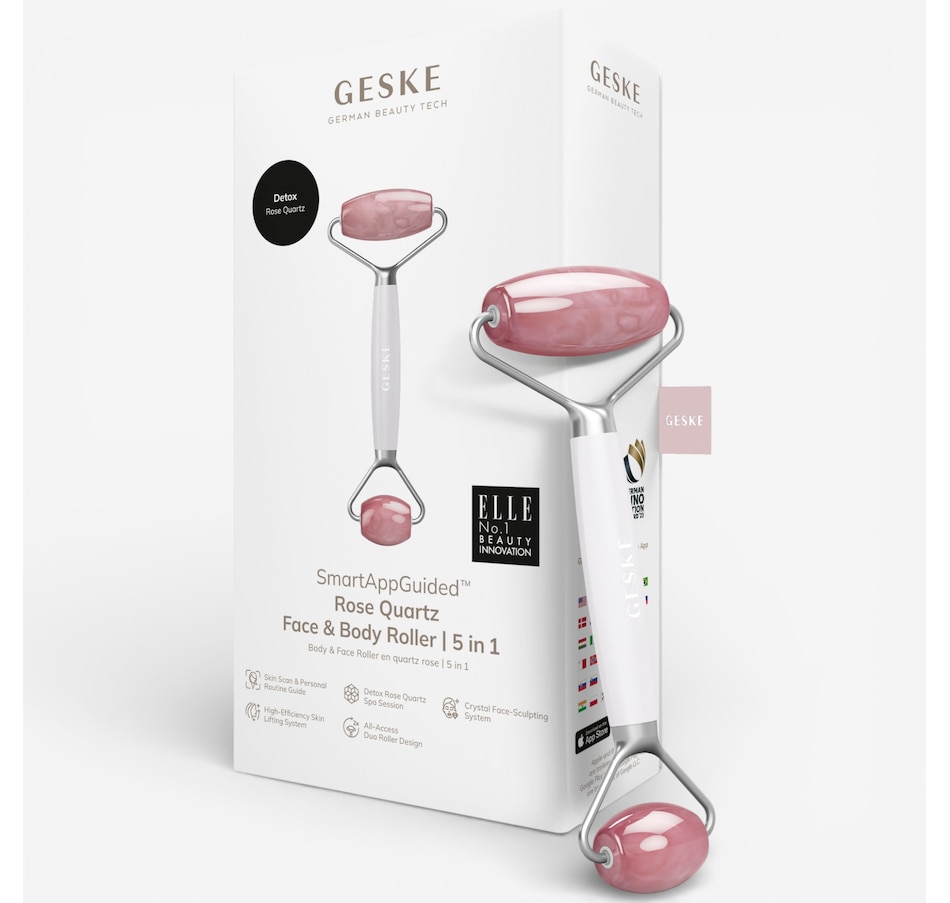 Image 112838_SLGT.jpg, Product 112-838 / Price $55.95, Geske Face and Body Rose Quartz Roller from GESKE on TSC.ca's Beauty department