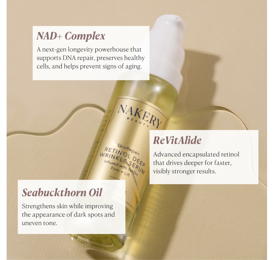 Image 112849_ALTMORE3.jpg, Product 112-849 / Price $39.50, Nakery SkinRepair Retinol Deep Wrinkle Serum from Nakery Beauty on TSC.ca's Beauty department