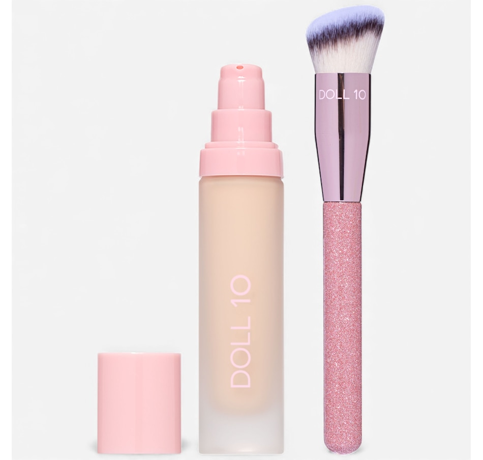 Image 112876_FIY.jpg, Product 112-876 / Price $64.00, Doll 10 This Covers Everything Foundation with Limited Edition Brush from Doll 10 on TSC.ca's Beauty department