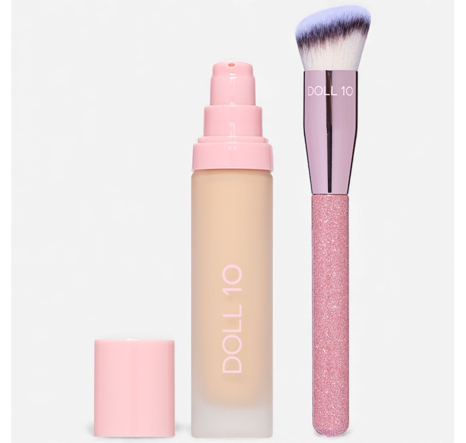 Image 112876_LHT.jpg, Product 112-876 / Price $64.00, Doll 10 This Covers Everything Foundation with Limited Edition Brush from Doll 10 on TSC.ca's Beauty department