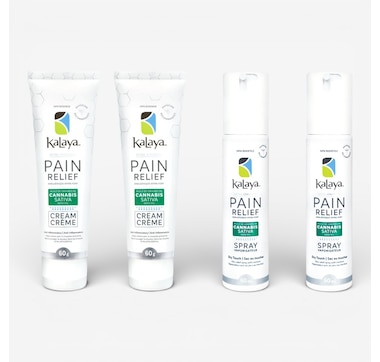 KaLaya Cannabis Sativa Seed Oil Pain Relief Home and Go Bundle 