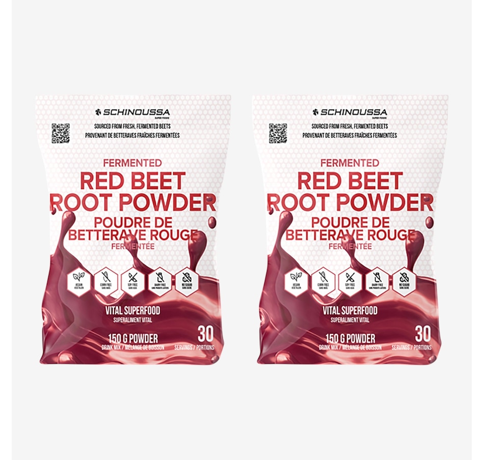 Image 113453.jpg, Product 113-453 / Price $44.00, 60-Day Auto-Delivery Schinoussa Fermented Red Beet Root Powder Duo from Schinoussa on TSC.ca's Health & Fitness department