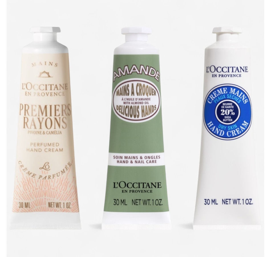 Image 113632.jpg, Product 113-632 / Price $45.00, L'Occitane Holiday Hand Cream Trio from L'Occitane on TSC.ca's Beauty department