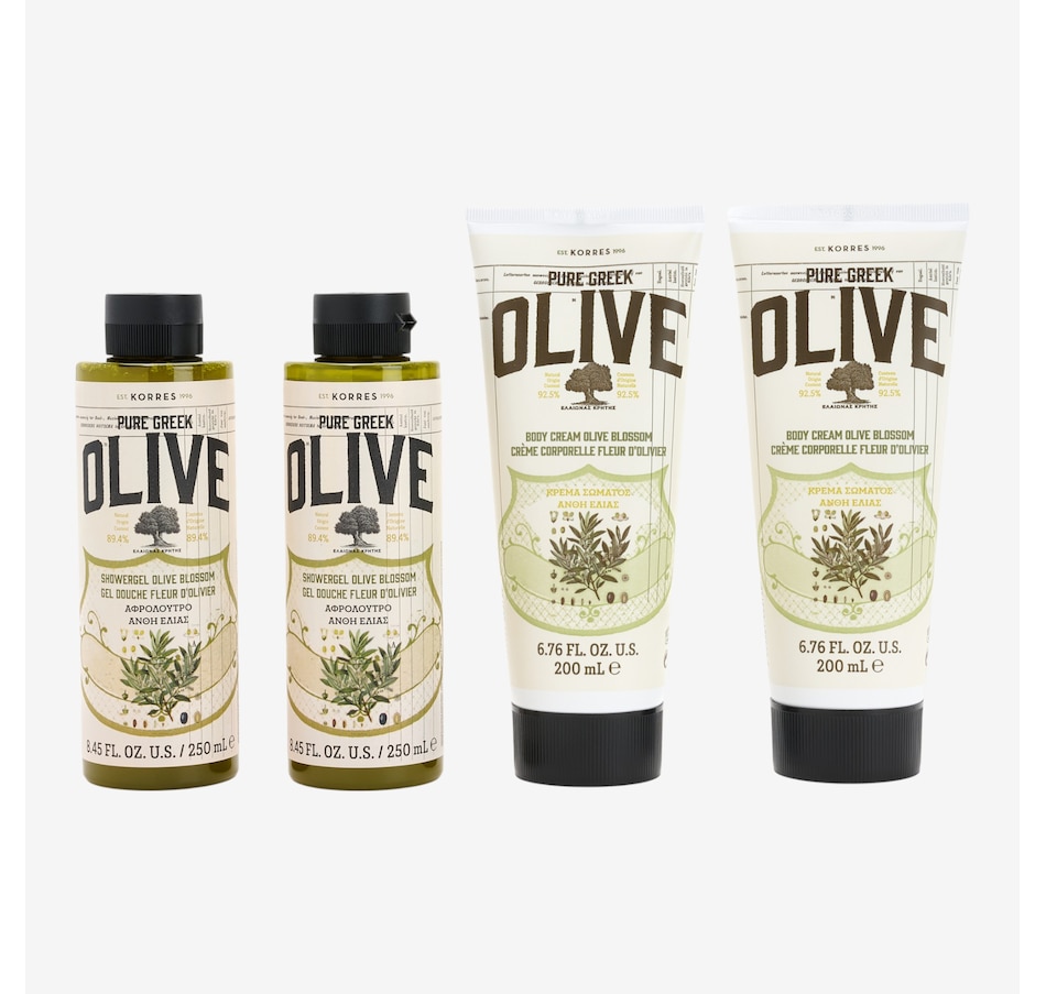 Image 113662_OLIBM.jpg, Product 113-662 / Price $99.00, KORRES Pure Greek Olive 4-Piece Bath & Body Collection from KORRES Natural Products on TSC.ca's Beauty department