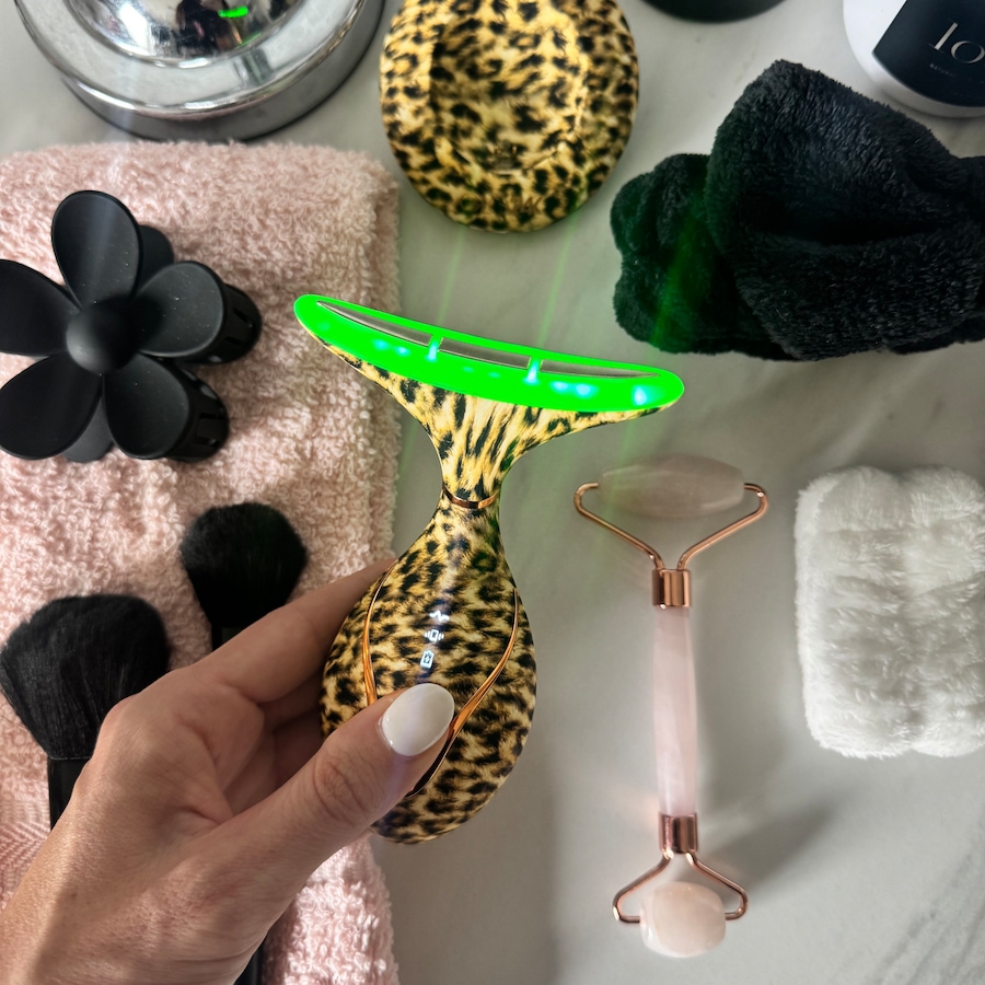 Image 113715_ALTMORE14.jpg, Product 113-715 / Price $149.99, Glo24K 7 Color LED Neck & Face Massager Deluxe from GLO24k on TSC.ca's Beauty department
