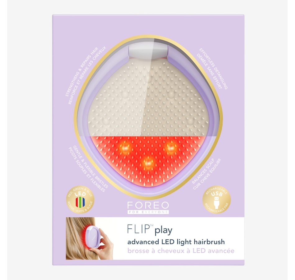 Image 113719_ILLCU.jpg, Product 113-719 / Price $89.00, Foreo Flip Play Advanced LED Light Hairbrush from Foreo on TSC.ca's Beauty department