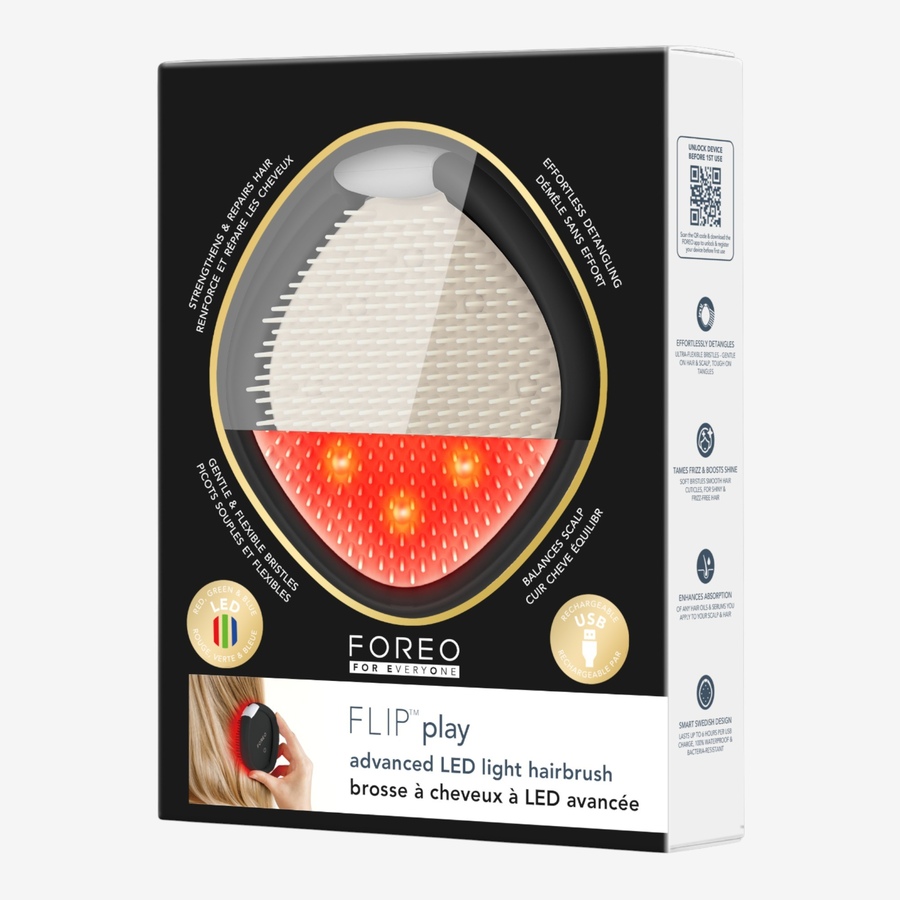 Image 113719_MID.jpg, Product 113-719 / Price $89.00, Foreo Flip Play Advanced LED Light Hairbrush from Foreo on TSC.ca's Beauty department