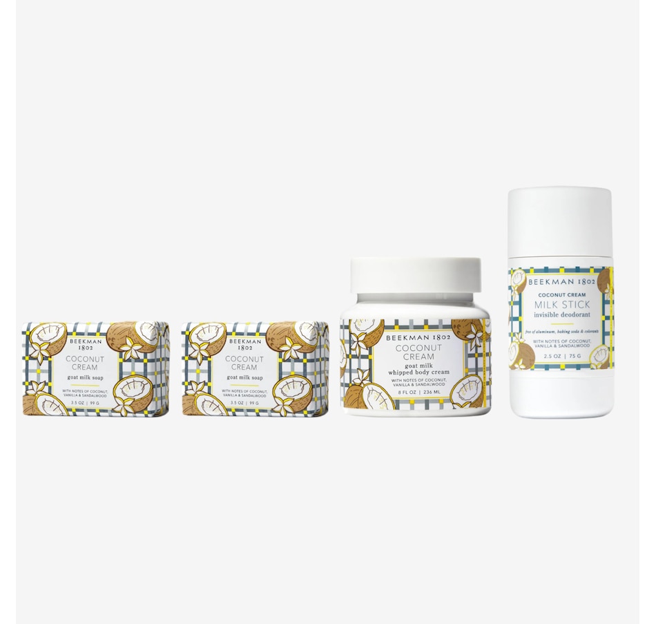 Image 114279_CTA.jpg, Product 114-279 / Price $46.99, Beekman 1802 4-Piece Body Collection from Beekman 1802 on TSC.ca's Beauty department
